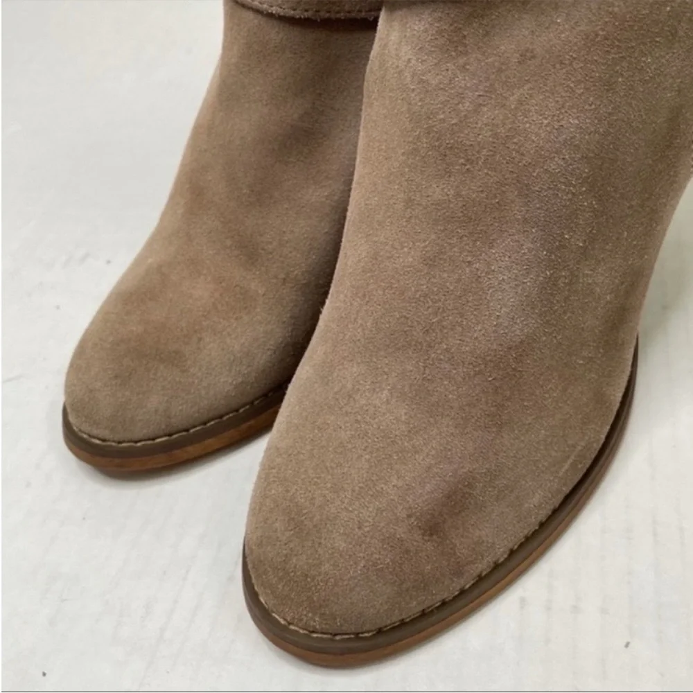 SOLE SOCIETY Rumi Taupe Suede Leather Booties size 8 - Picture 9 of 13
